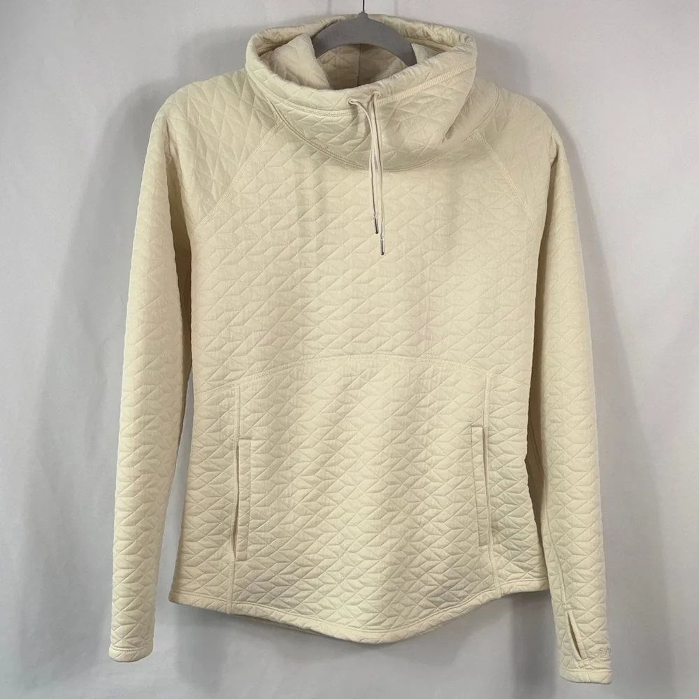 Marmot Annie Quilted Cowl Neck Sweater. Womens Size M. Off-White/Cream Color